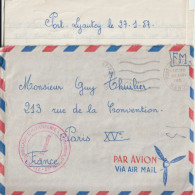 1957 - MAROC ! - LETTRE FM Par AVION De De La 27° DEMI-BRIGADE INFANTERIE à PORT-LYAUTEY => PARIS - Militärstempel Ab 1900 (ausser Kriegszeiten)