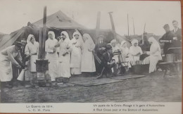 CPA La Guerre De 1914  L.C.H. Paris - Un Poste De La Croix-Rouge à La Gare D'Aubervilliers - Croix-Rouge