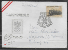 AUTRICHE Lettre 1963 Jo Tir Trains - Tiro (armas)