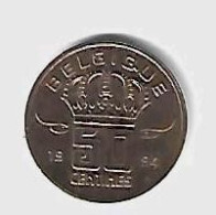 Belguim 50 Centimes Albert II 1994   French Speciaal   2 Lignes Passant Par Couronne Sous L De Belgique  Xf++ - 50 Cents