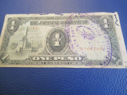 The Japanese Government/ One Peso /Philippines/Occupation Japonaise/ Monument Rizal/ 1942    BILL222 - Japon