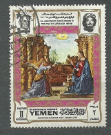 Yemen, 1969 (#714a), Pope Paul VI Meeting With Imam, Jerusalem, Paintings, Life Of Christ, Gabriel Annunciation To Mary - Tableaux