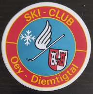 Ski Club Oey Diemtigtal Switzerland Skiing  Sticker  Label - Sports D'hiver
