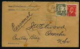 1933 Registered Cover 13c Arch/Cartier RPO CDS Saskatoon Saskatchewan To USA - Histoire Postale