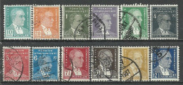 Turkey; 1933 2nd Ataturk Issue Stamps - Used Stamps