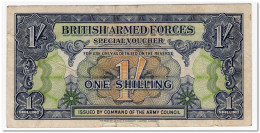 GREAT BRITAIN,BRITISH ARMED FORCES,1 SHILLING,1946,P.M11,F-VF - Forze Armate Britanniche & Docuementi Speciali