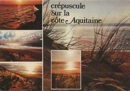 CPM Crépuscule Sur La Côte Aquitaine (multivues) - Aquitaine