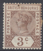 British Honduras Scott 40 - SG53, 1891 Victoria 3c MH* - Honduras Británica (...-1970)