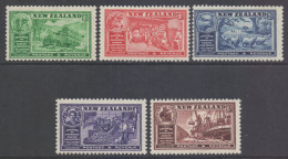 New Zealand Scott 218/222 - SG593/597, 1936 Chambers Of Commerce Set MH* - Ungebraucht