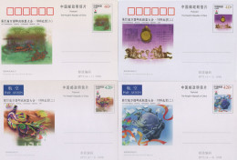 Chine - 1998 - Entier Postal JP72 (1 à 4) - Postal Congress - Postcards