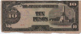 The Japanese Government/ Ten Pesos /Philippines/Occupation Japonaise/ Monument Rizal à Manille/ 1942    BILL224 - Japan