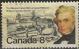 CANADA 1974 William Merritt Commemoration - 8c. - Merritt And Welland Canal FU - Used Stamps