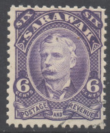 Sarawak Scott 30 - SG30, 1895 Sir Charles Brooke 6c Used - Sarawak (...-1963)