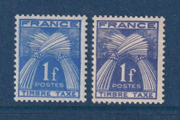 France - Variété - YT Taxe N° 81 ** - Neuf Sans Charnière - Couleur - 1946 à 1955 - Nuevos