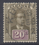 Sarawak Scott 66 - SG58, 1918 Sir Charles Vyner Brooke 20c Used - Sarawak (...-1963)