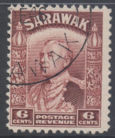 Sarawak Scott 117 - SG111a, 1934 Sir Charles Vyner Brooke 6c Used - Sarawak (...-1963)