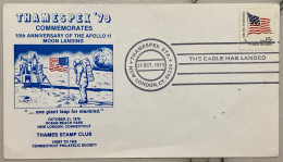 SPACE 1979 SPECIAL COVER BY THAMES STAMP CLUB, THA MEPEX 79, MAN MOON LANDING FLLUSTRATED & SPECIAL ACHET, - América Del Norte