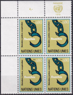 UNO GENF 1978 Mi-Nr. 75 Eckrand-Viererblock ** MNH - Ungebraucht