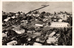 PC GABON PORT-GENTIL VUE AÉRIENNE REAL PHOTO POSTCARD (a49874) - Gabon