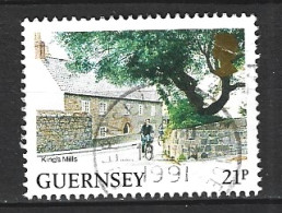 GUERNESEY. N°518 De 1991 Oblitéré. Bicyclette. - Wielrennen