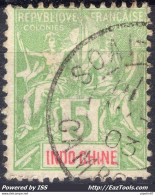 INDOCHINE TYPE GROUPE N° 17 AVEC CACHET A DATE DE SOAI RIENG CAMBODGE DU ../03/1903 - Usados