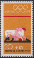 1972 Deutschland > BRD, ** Mi:DE 719, Sn:DE B485, Yt:DE 570, Ringen, Olympische Sommerspiele 1972 - München - Worstelen