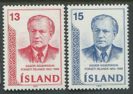 Island:Iceland:Unused Stamps President Asgeir Asgeirsson, 1973, MNH - Ungebraucht