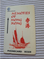 ST LUCIA    $ 20   CABLE & WIRELESS  STL-311A  311CSLA    MEMORIES OF HONG KONG  Fine Used Card ** 15743** - Saint Lucia