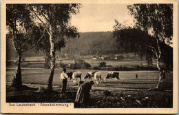 46210 - Deutschland - Lauterbach , Abendstimmung , Kuhherde , Bauern - Gelaufen 1917 - Lauterbach