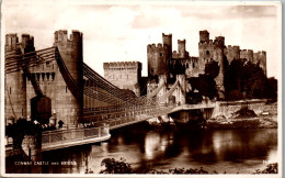 46002 - Großbritannien - Conwy , Conway Castle And Bridge - Gelaufen 1950 - Caernarvonshire