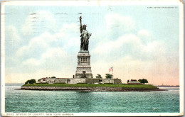 46541 - USA - New York , Harbor , Statue Of Liberty , Freiheitsstatue - Gelaufen 1911 - Freiheitsstatue