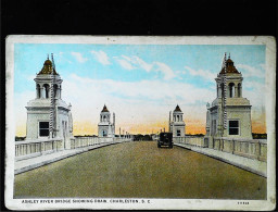 ► Ashley River Bridge Vintage Car     Charleston  South Carolina  1920's. - Charleston