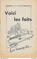 VOICI LES FAITS : LES TRANSPORTS LE CHEMIN DE FER - N° 3   1950  -  15 PAGES - 13,5 X 22cm - Ferrocarril & Tranvías