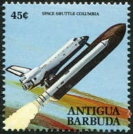 Antigua Barbuda 1990; Navette Columbia, Départ; Yt1240 S1237-56 - North  America