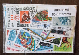 HIPPISME Lot De 50 Timbres Tous Differents. Satisfaction Assurée - Paardensport