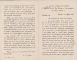 L. PASTEUR - Lettre Le Soir Des Obsèques De Son Père à Arbois Le 17 Juin 1865 / Discours à Dole Le 14 Juillet 1885 - Louis Pasteur