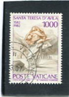 VATICAN CITY/VATICANO - 1982  1000 Lire  S. TERESA D'AVILA  FINE USED - Gebruikt