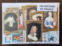 HISTOIRE DE FRANCE Lot De 100 Timbres Tous Differents. Satisfaction Assurée - Other & Unclassified