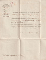 1859 - MINISTERE Des ARMEES - LETTRE En FRANCHISE Avec RARE AMBULANT BUREAU EST AU DOS => EGUISHEIM (HAUT-RHIN) - Sellos De La Armada (antes De 1900)