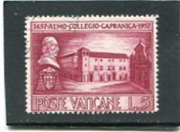 VATICAN CITY/VATICANO - 1957  5 Lire   CAPRANICA  FINE USED - Gebraucht