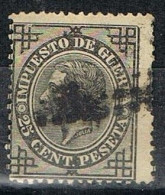 Sello 25 Cts Alfonso XII, IMpuesto Guerra 1876, Edifil Num 185 º - War Tax