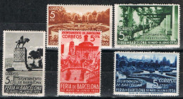 Serie Completa BARCELONA, Recargo Exposicion 1936, Feria Muestras, 14-18 ** - Barcelona