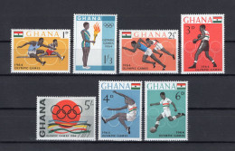 Ghana 1964 - Olympic Games Tokyo 1964 - Stamps 7v - Complete Set - MNH** - Excellent Quality - Superb*** - Ghana (1957-...)