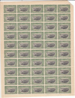 Congo Belge Ocb Nr: 54 ** MNH (zie Scan) III2 + C , 10 Timbres Gomme Abimé - Fogli Completi