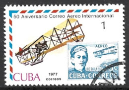 Cuba 1977. Scott #2160 (U) Intl. Airmail Service, 50th Anniv. - Oblitérés