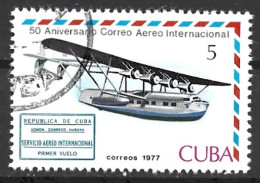 Cuba 1977. Scott #2162 (U) Intl. Airmail Service, 50th Anniv. - Gebraucht
