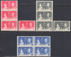 Jamaica 1937 Mint No Hinge, 4 Sets, Sc# 113-115, SG ,Yt 120-122 - Jamaica (...-1961)