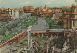 N3618 Roma - Foro Romano E Via Dei Fori Imperiali / Viaggiata 1961 - Tarjetas Panorámicas