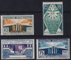 MiNr. 177 - 180 Frankreich 1925, 30. April/15. Juni. Kunstgewerbeausstellung, Paris - Ungebraucht/*/MH - Erstfalz - Unused Stamps