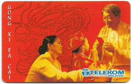 Malaysia - Telekom Malaysia (chip) - Chinese New Year Celebrations, Ang Pow, Chip Siemens S5, 10RM, Used - Malasia